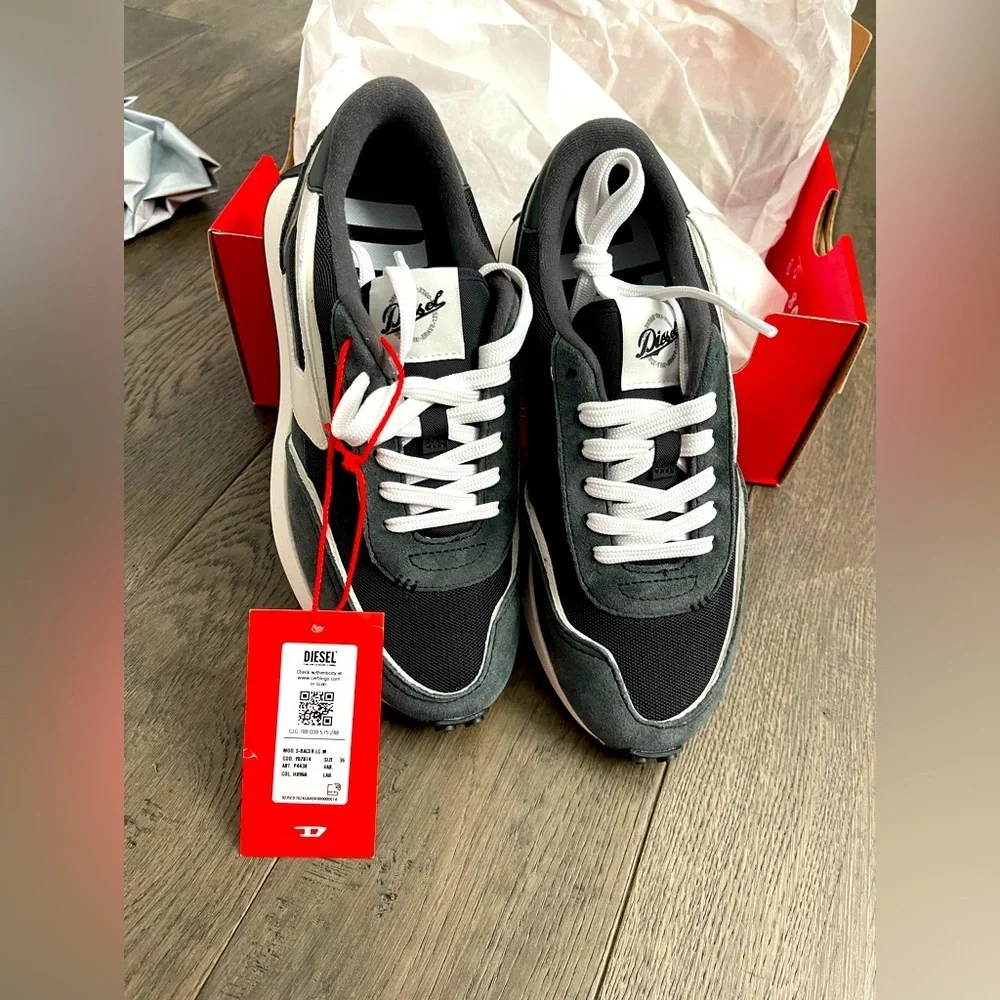 Diesel S-Racer Volcanic Ash Brilliant White Size 6 sneakers - Picture 6 of 11